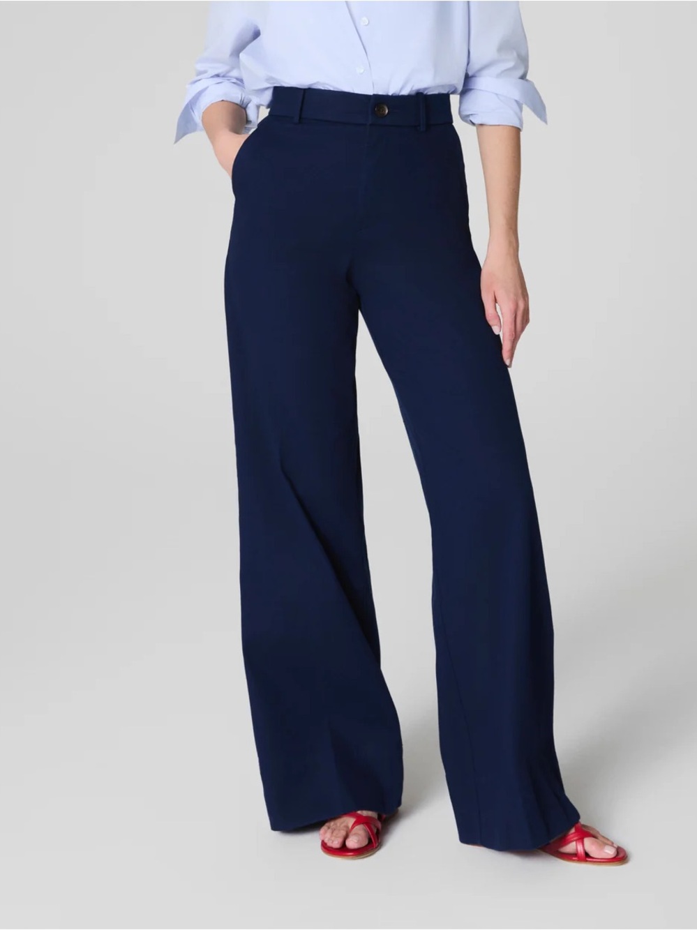 SPANX Wide Leg Navy Blue Pant
